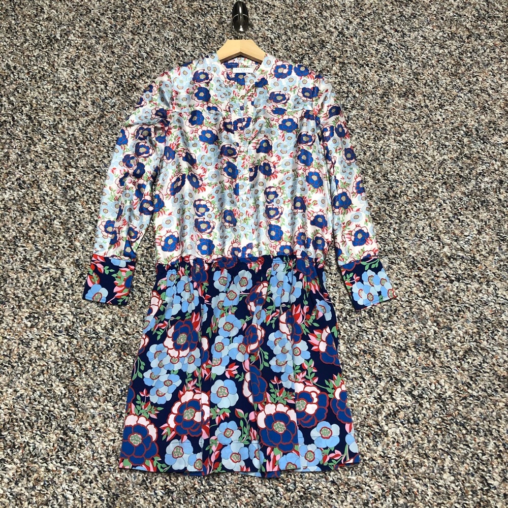 Sandro Multicolor Pattern Silk Dress,  4US, 36FR